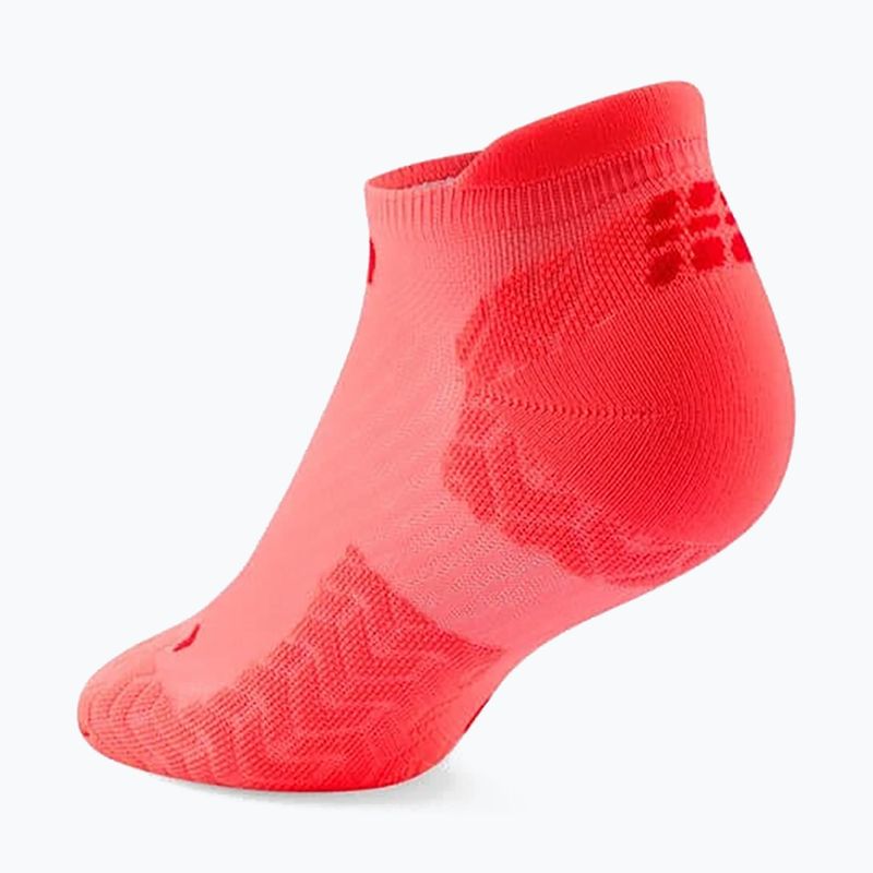 Damensocken CEP Ultralight No Show 4.0 neon coral/red 3