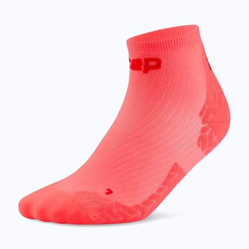 Männer Kompressionsstrümpfe CEP Ultralight Low Cut 4.0 neon coral/red 2