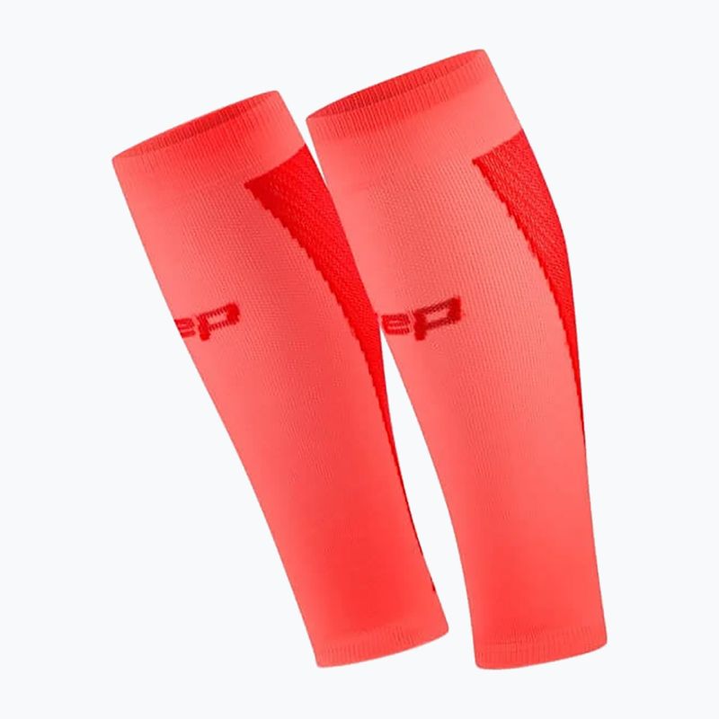 Kompressionsbandagen für Waden für Herren CEP Ultralight Calf 4.0 neon coral/red