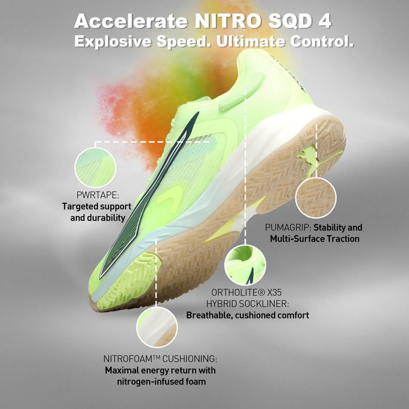 Laufschuhe PUMA Accelerate NITRO SQD 4 puma fizzy light/green terrain/puma white/puma silver 7