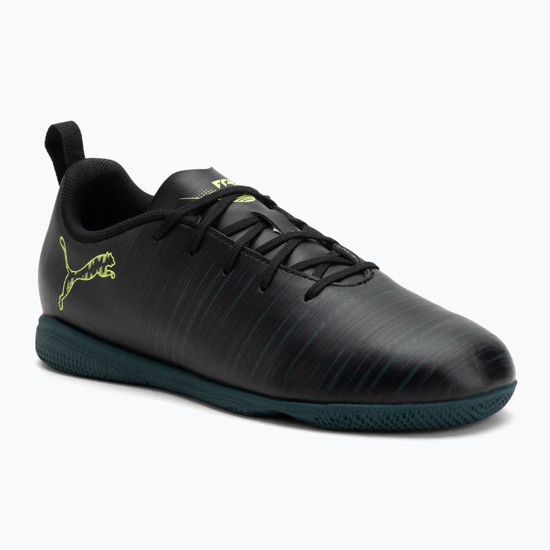 Fußballschuhe Kinder PUMA Future 8 Play It Jr puma black/fizzy light/green terrain