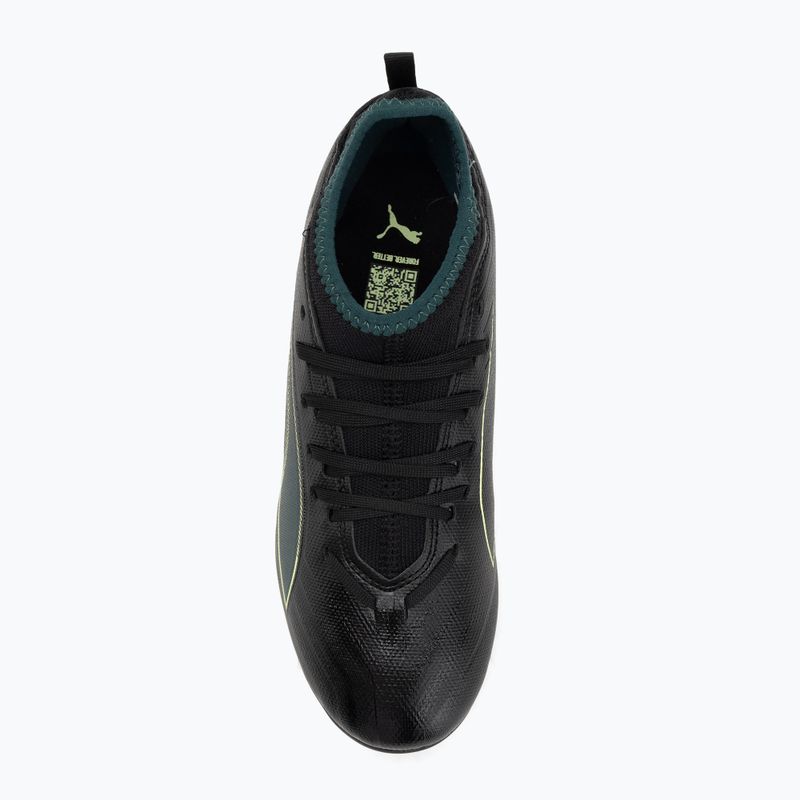 PUMA Ultra 6 Match FG/AG Jr Kinderfußballschuhe puma schwarz/fizzy light/green terrain 5