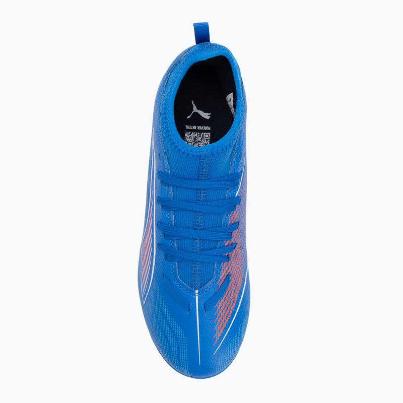 PUMA Ultra 6 Match FG/AG Jr Kinder-Fußballschuhe ultra blau/puma weiß/glühend rot 5