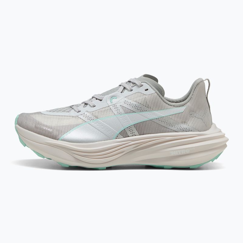 PUMA Deviate Nitro Elite Trail Damen Laufschuhe feder grau / mint schmelzen