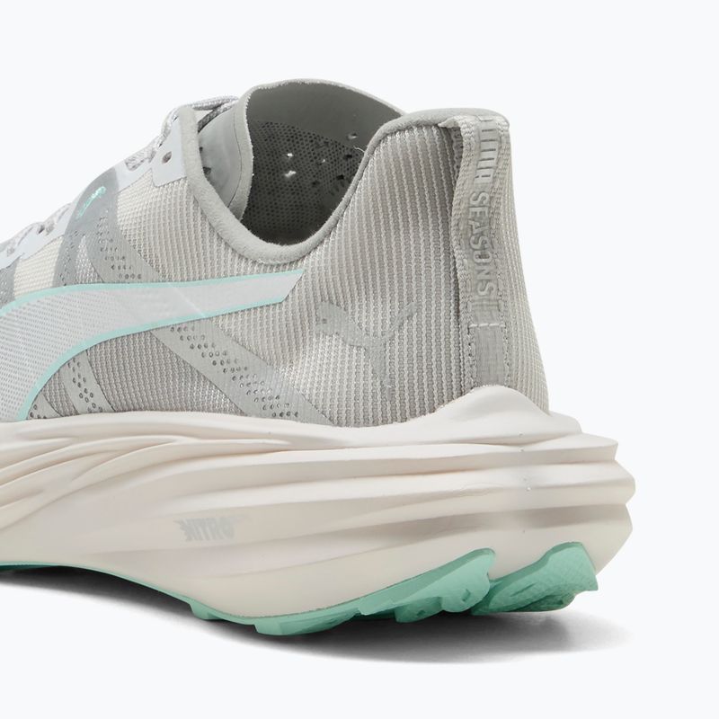 PUMA Deviate Nitro Elite Trail Damen Laufschuhe feder grau / mint schmelzen 4
