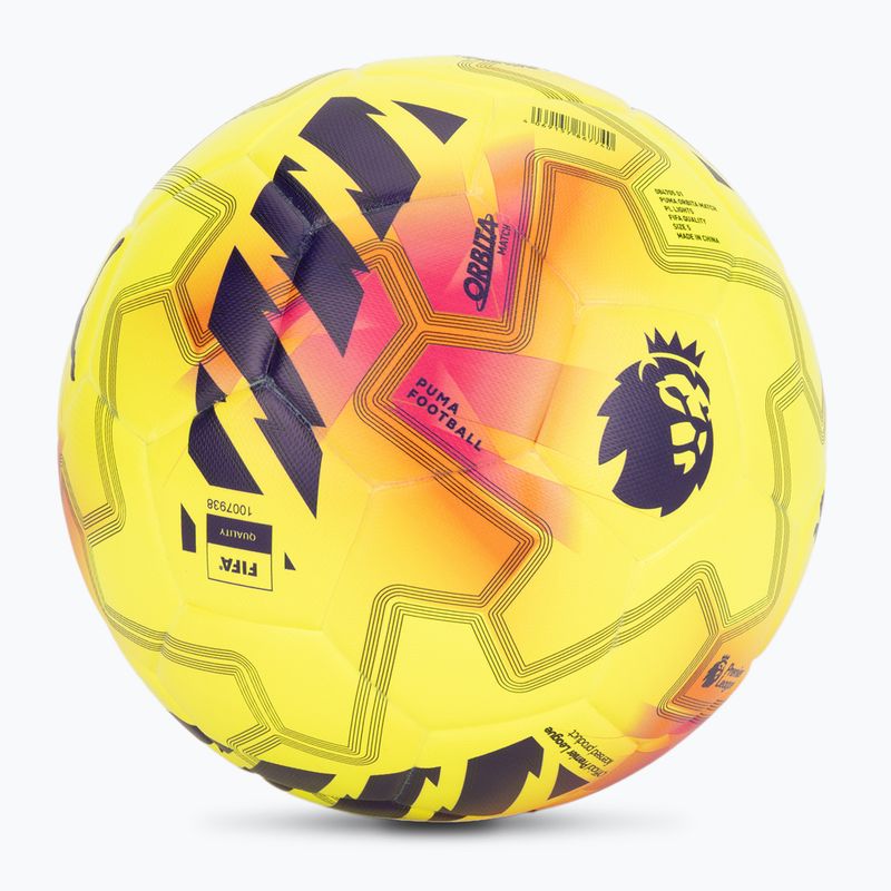 PUMA Orbita Match PL Lights FIFA Qualität fluo gelb/multicolour Fußball Größe 5 2