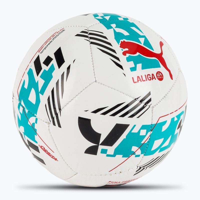 PUMA Orbit Laliga 1 Mini Fußball weiß/multicolor Größe 1 2