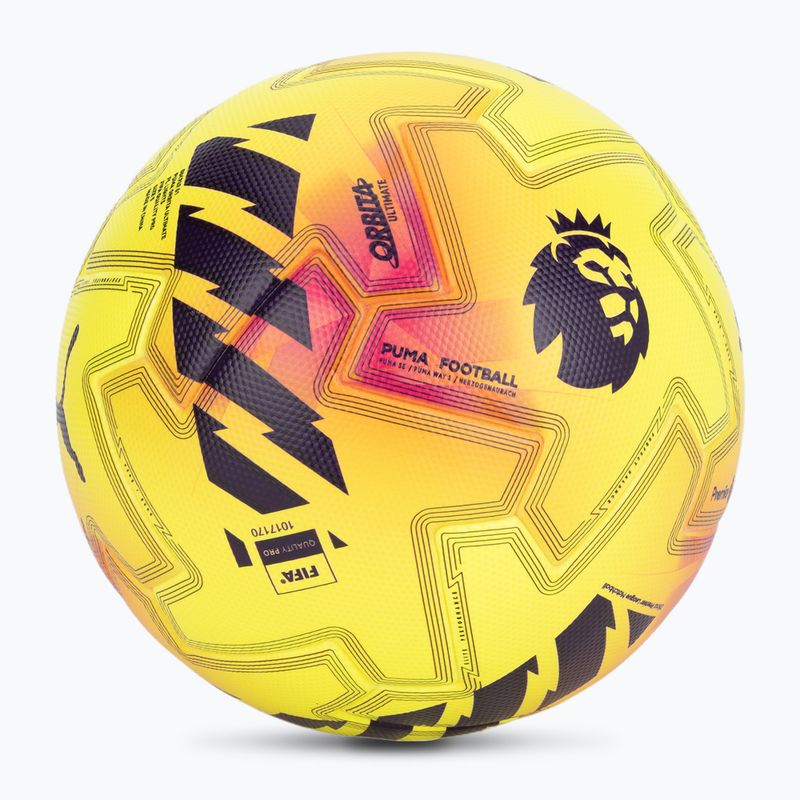 PUMA Orbita Ultimate PL Lights FIFA Qualität fluo gelb/multicolor Fußball Größe 5 2