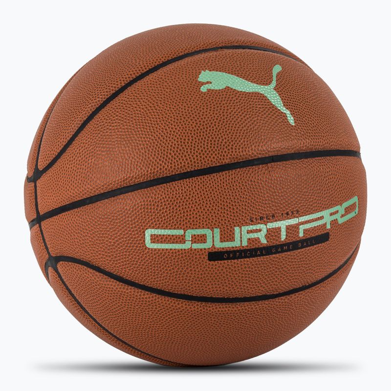 PUMA teamJAWS Court Pro Basketball Leder braun/dunkel Schatten Größe 7 2