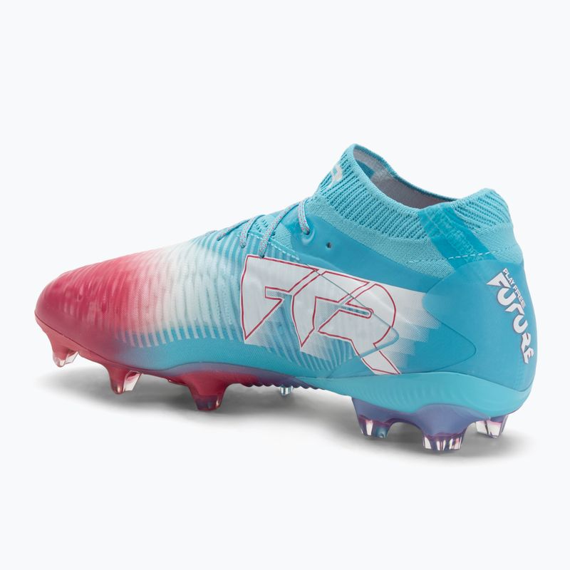 PUMA Future 8 Ultimate Re-Charge FG Herren Fußballschuhe Hero Blau/Puma Weiß/Sunset Pink 3