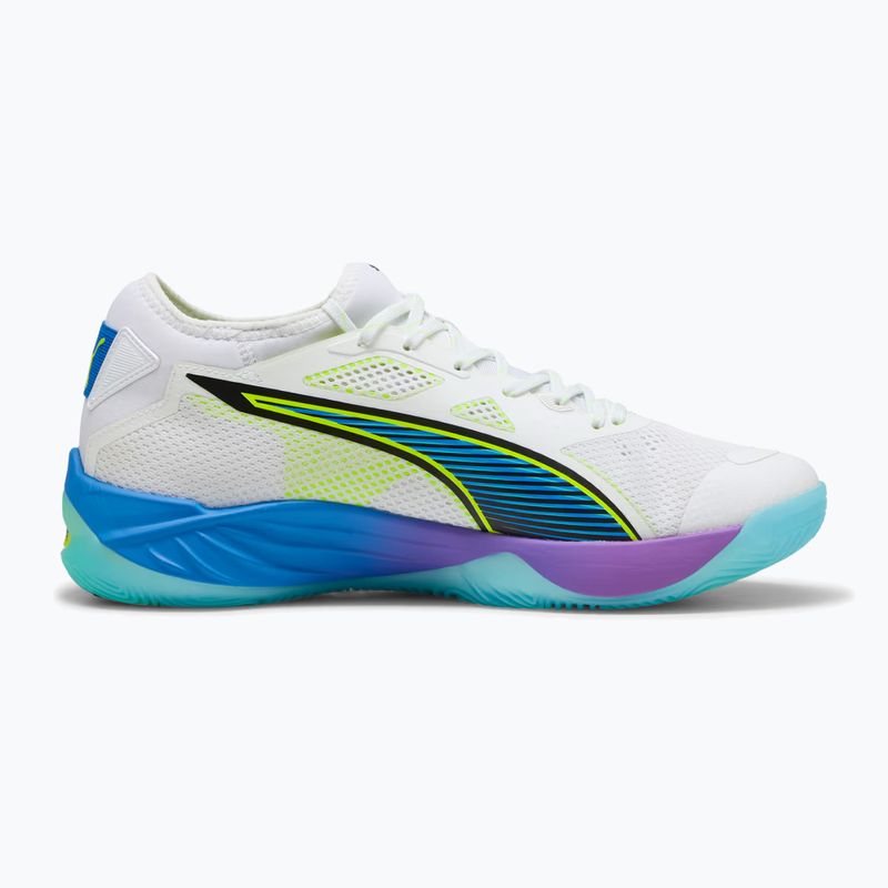 Handballschuhe PUMA Eliminate Nitro SQD 4 Game On puma white/glowing red/ultra blue 9