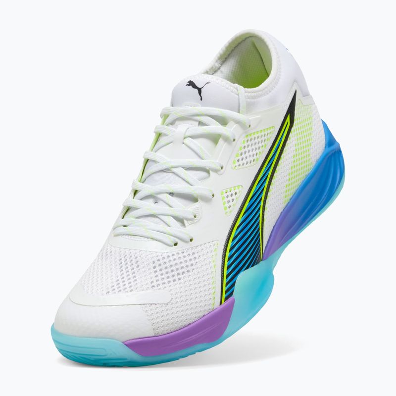 Handballschuhe PUMA Eliminate Nitro SQD 4 Game On puma white/glowing red/ultra blue 10