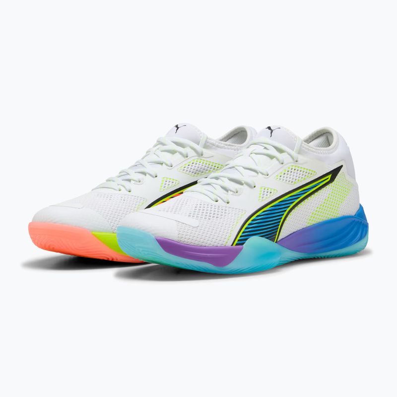 Handballschuhe PUMA Eliminate Nitro SQD 4 Game On puma white/glowing red/ultra blue 11