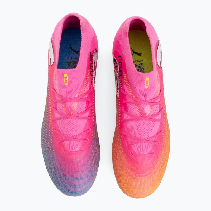 Kinder Fußballschuhe PUMA Future 9 Pro FG/AG Jr poison pink/puma wht/sun stream/bright aqua/puma blk 5