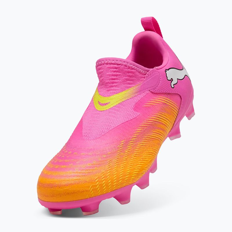 Kinder Fußballschuhe PUMA Future 9 Match LL FG/AG Jr poison pink/puma white/sun stream/bright aqua/puma black 3