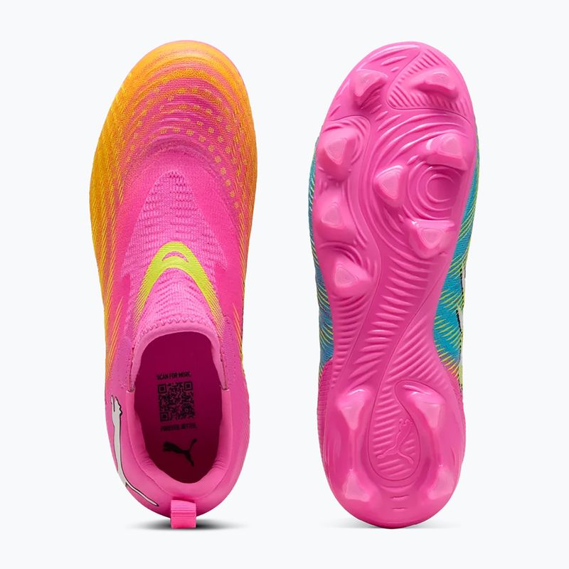 Kinder Fußballschuhe PUMA Future 9 Match LL FG/AG Jr poison pink/puma white/sun stream/bright aqua/puma black 6