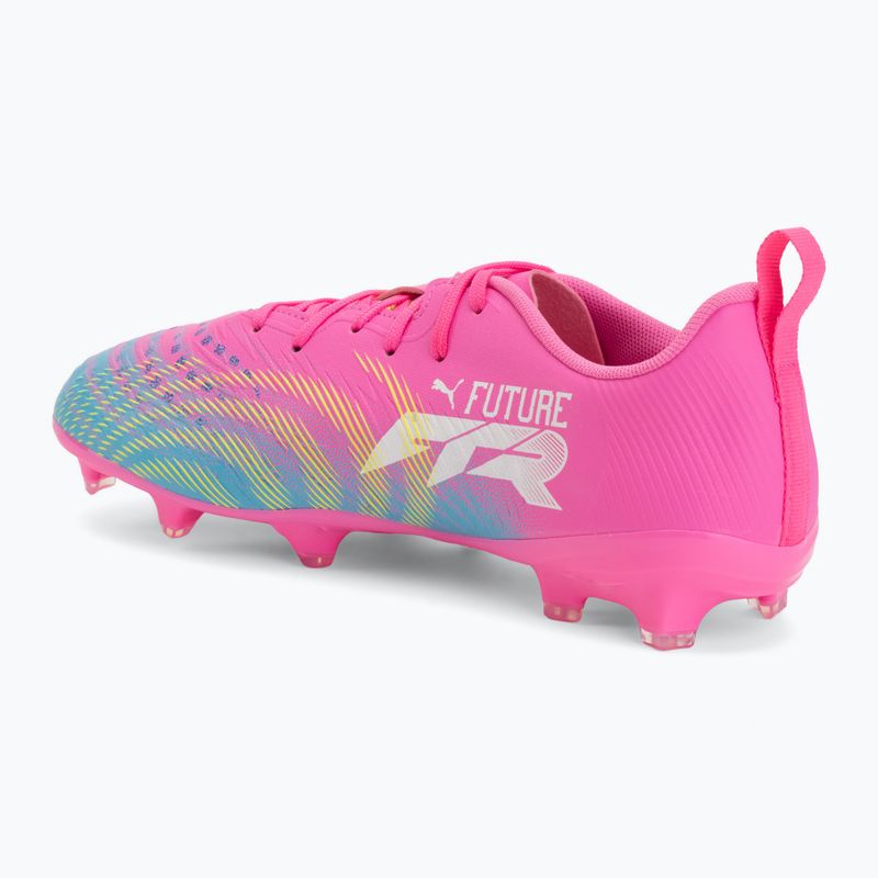Kinder Fußballschuhe PUMA Future 9 Play FG/AG Jr poison pink/puma white/sun stream/bright aqua/puma black 3