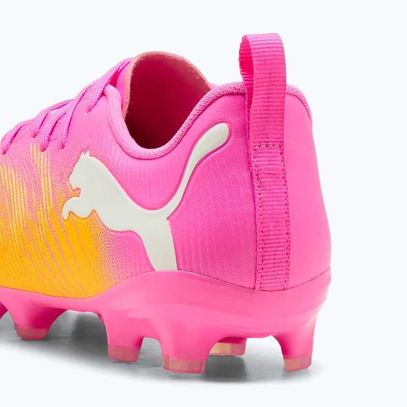 Kinder Fußballschuhe PUMA Future 9 Play FG/AG Jr poison pink/puma white/sun stream/bright aqua/puma black 4