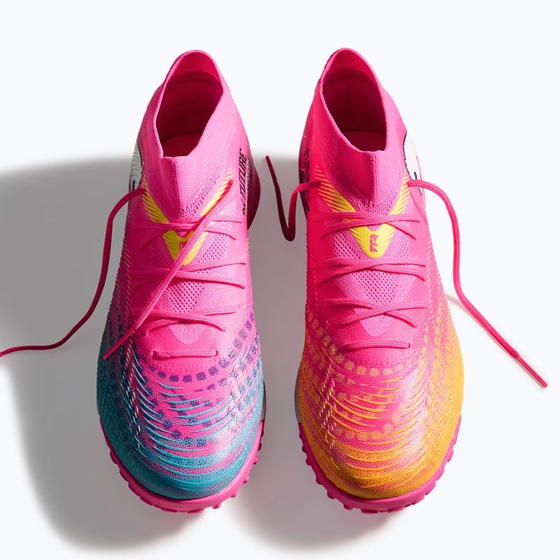 Fußballschuhe PUMA Future 9 Match TT poison pink/puma white/sun stream/bright aqua/puma black 6