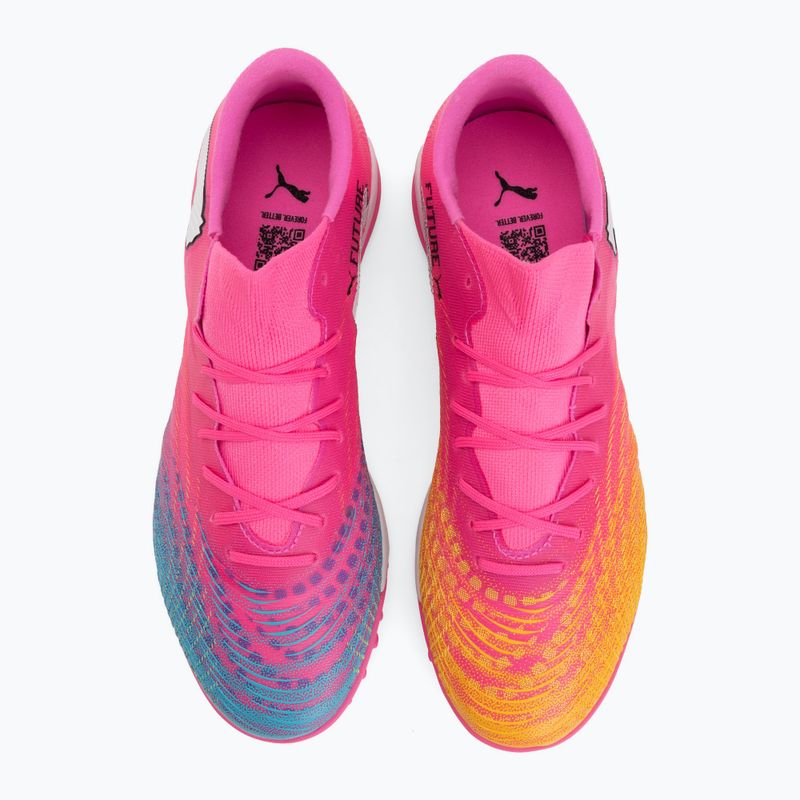 Fußballschuhe PUMA Future 9 Match Fusion TT poison pink/puma white/sun stream/bright aqua/puma black 5