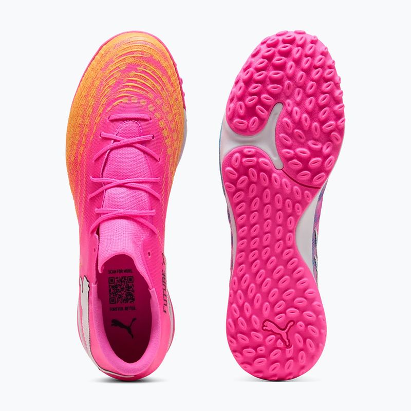 Fußballschuhe PUMA Future 9 Match Fusion TT poison pink/puma white/sun stream/bright aqua/puma black 3