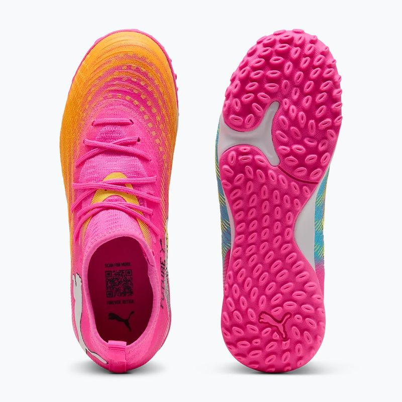 Kinder Fußballschuhe PUMA Future 9 Match TT + Mid Jr poison pink/puma wht/sun stream/bright aqua/puma blk 3