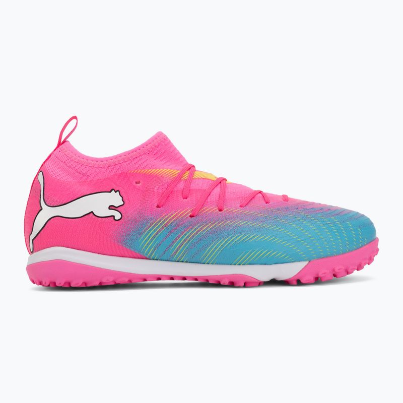 Kinder Fußballschuhe PUMA Future 9 Match TT + Mid Jr poison pink/puma wht/sun stream/bright aqua/puma blk 2