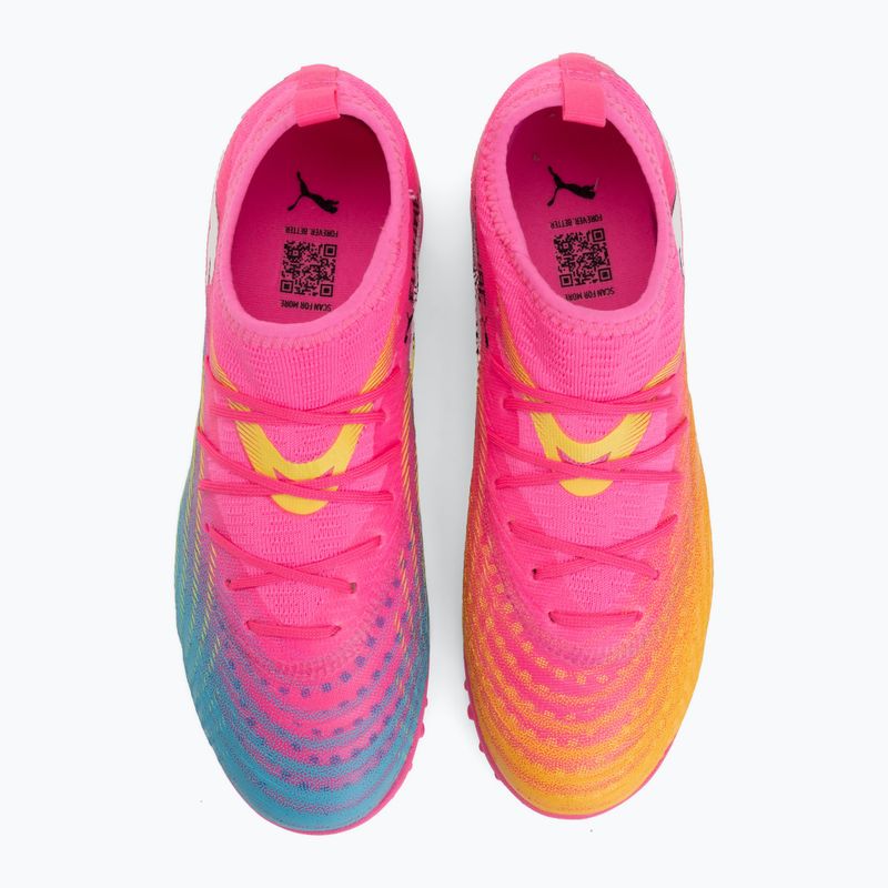 Kinder Fußballschuhe PUMA Future 9 Match TT + Mid Jr poison pink/puma wht/sun stream/bright aqua/puma blk 5