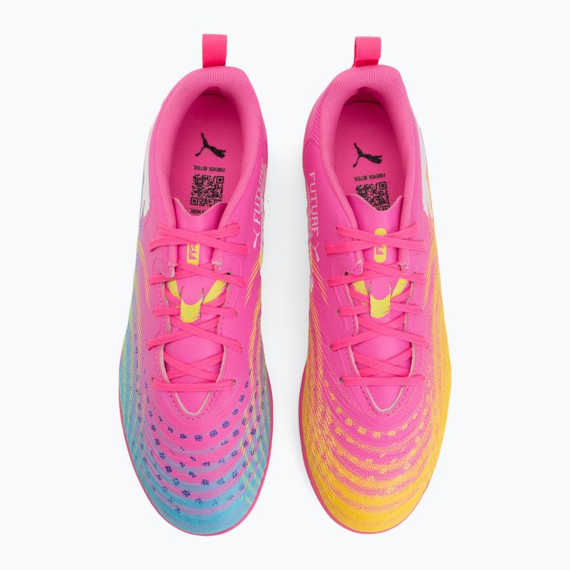 Kinder Fußballschuhe PUMA Future 9 Play IT Jr poison pink/puma white/sun stream/bright aqua/puma black 5