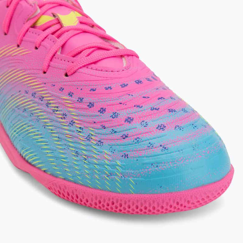 Kinder Fußballschuhe PUMA Future 9 Play IT Jr poison pink/puma white/sun stream/bright aqua/puma black 7
