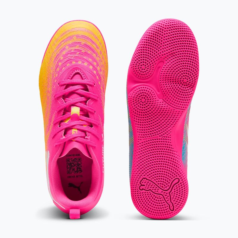 Kinder Fußballschuhe PUMA Future 9 Play IT Jr poison pink/puma white/sun stream/bright aqua/puma black 6