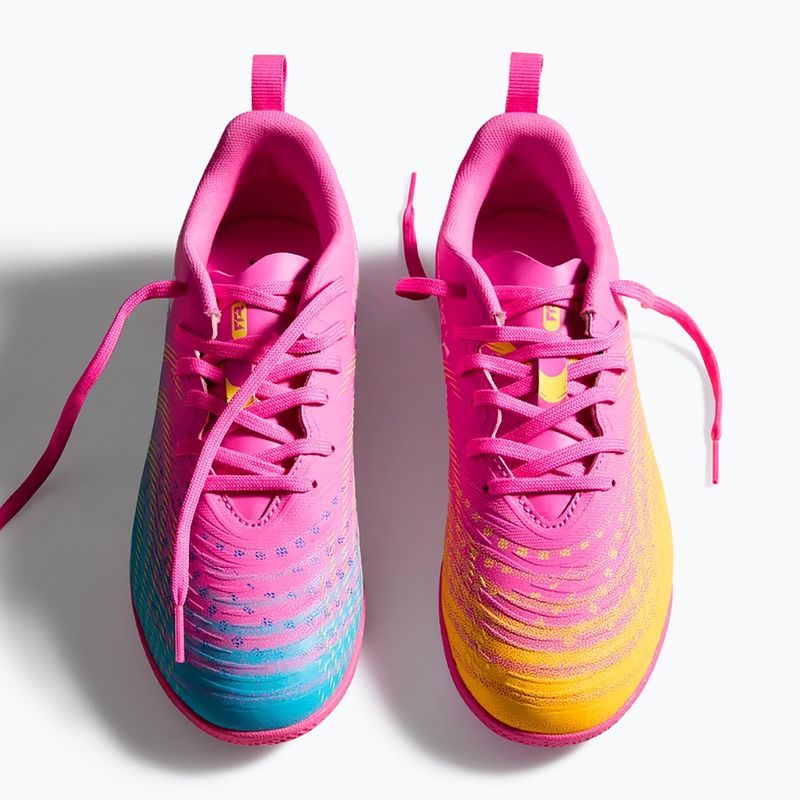 Kinder Fußballschuhe PUMA Future 9 Play IT Jr poison pink/puma white/sun stream/bright aqua/puma black 7