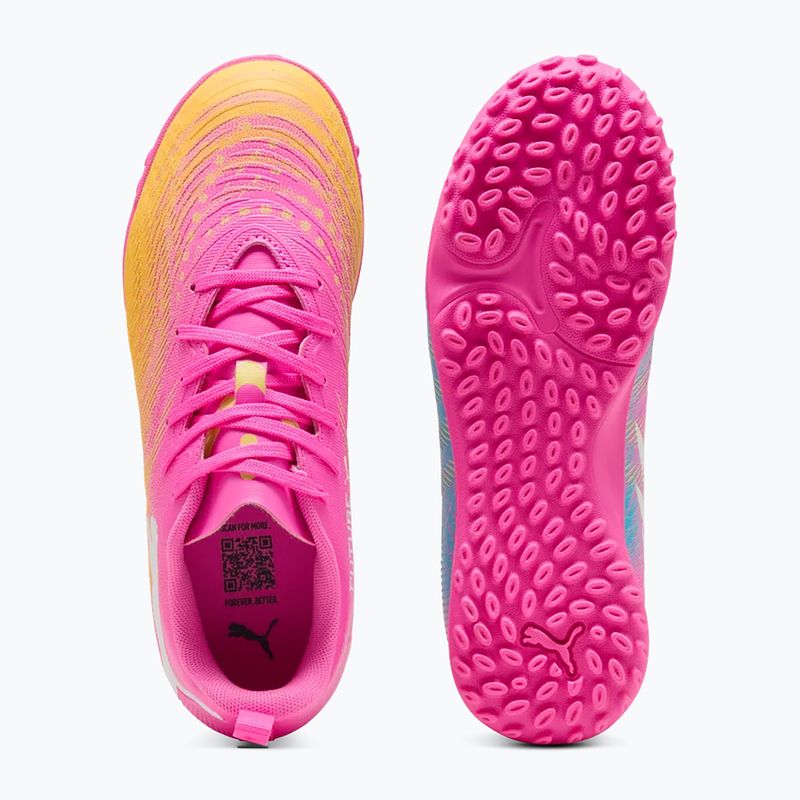Kinder Fußballschuhe PUMA Future 9 Play TT poison pink/puma white/sun stream/bright aqua/puma black 5