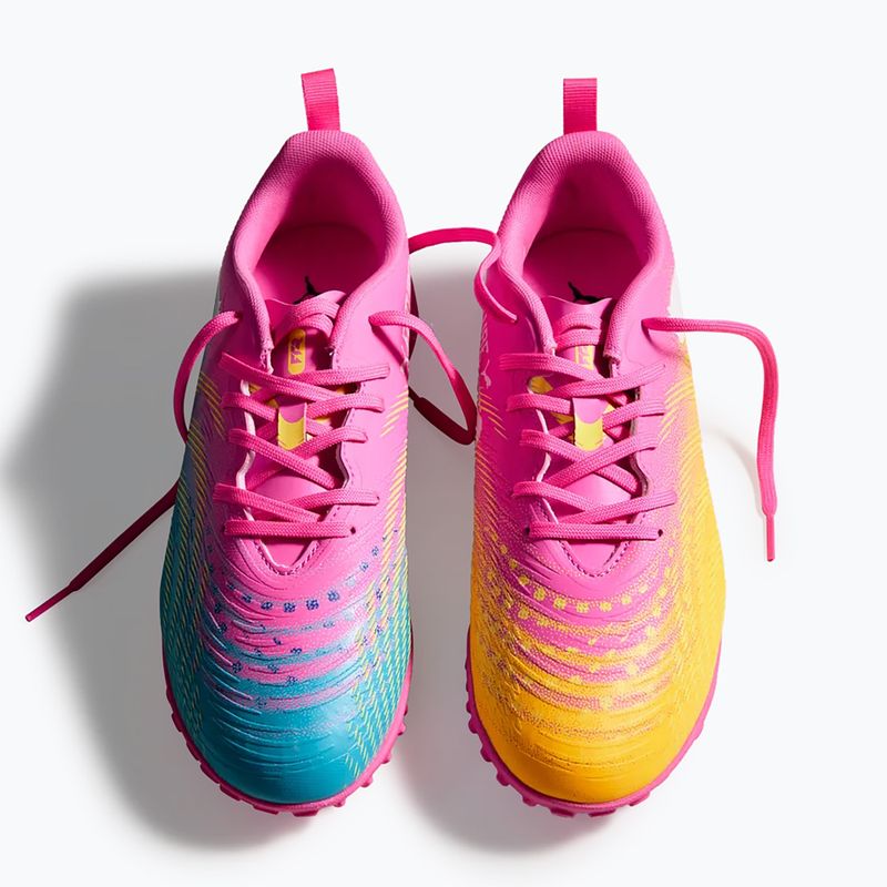 Kinder Fußballschuhe PUMA Future 9 Play TT poison pink/puma white/sun stream/bright aqua/puma black 6