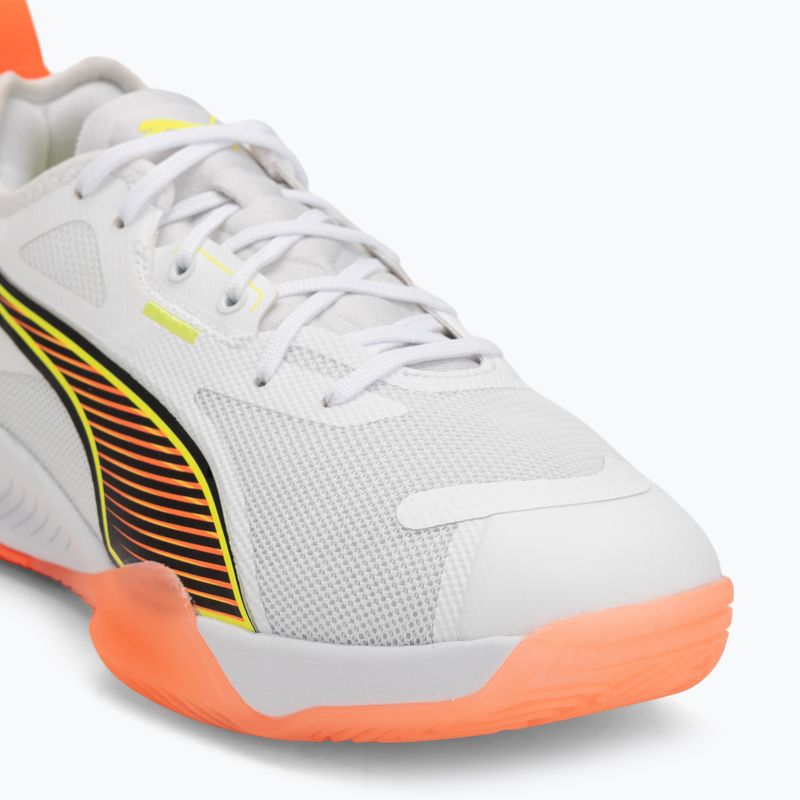 Handballschuhe PUMA Eliminate Nitro 4 Game On Puma White/Glowing Red/Ultra Blue 7