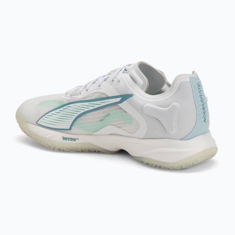 Damen-Handballschuhe PUMA Accelerate Nitro SQD 4 Game On puma white/baltic sea blue/fresh water 3