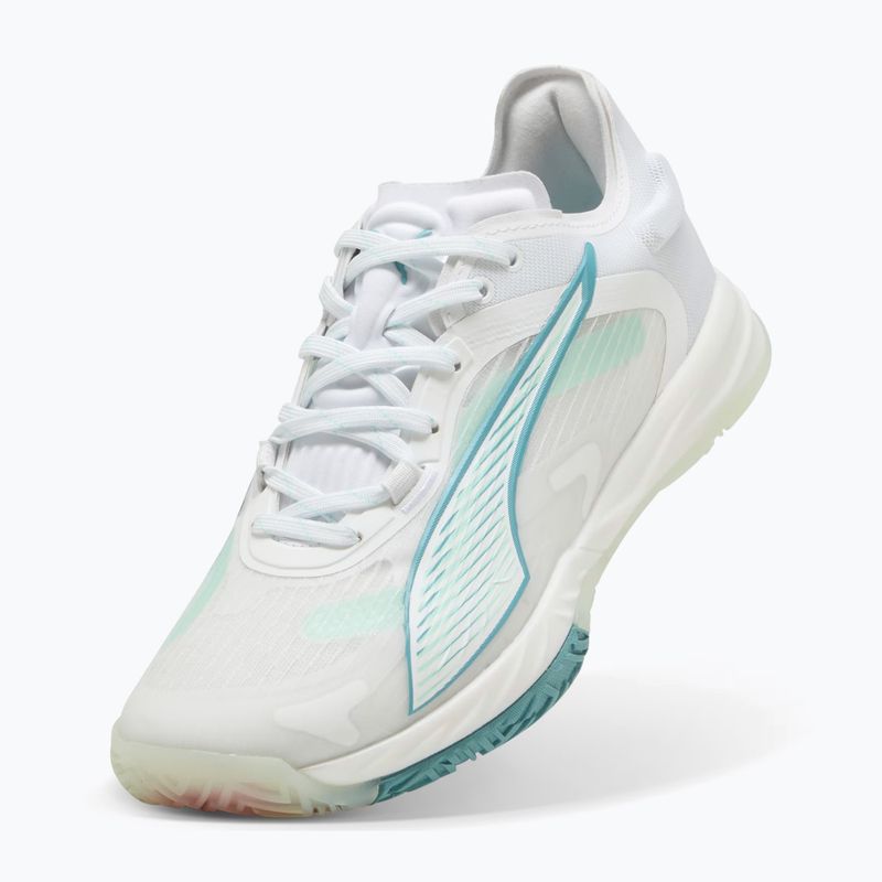 Damen-Handballschuhe PUMA Accelerate Nitro SQD 4 Game On puma white/baltic sea blue/fresh water 10