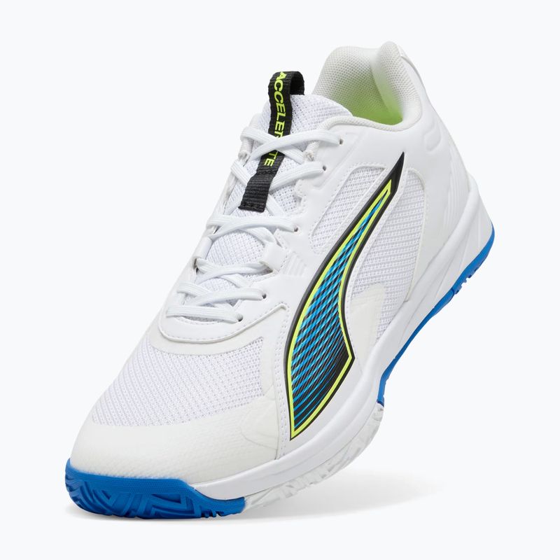 Handballschuhe PUMA Accelerate Turbo 4 Game On puma white/glowing red/ultra blue 10