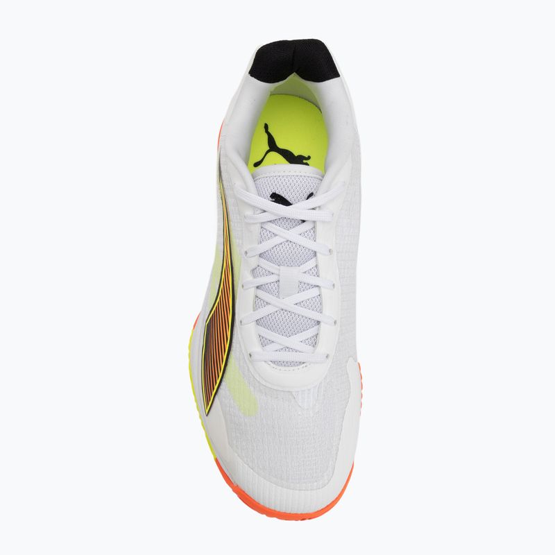 Handballschuhe PUMA Accelerate Turbo 4 Game On puma white/glowing red/ultra blue 5