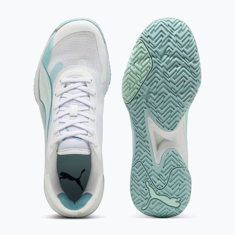 Handballschuhe PUMA Accelerate Pro 4 Game On puma white/baltic sea blue/fresh water 3