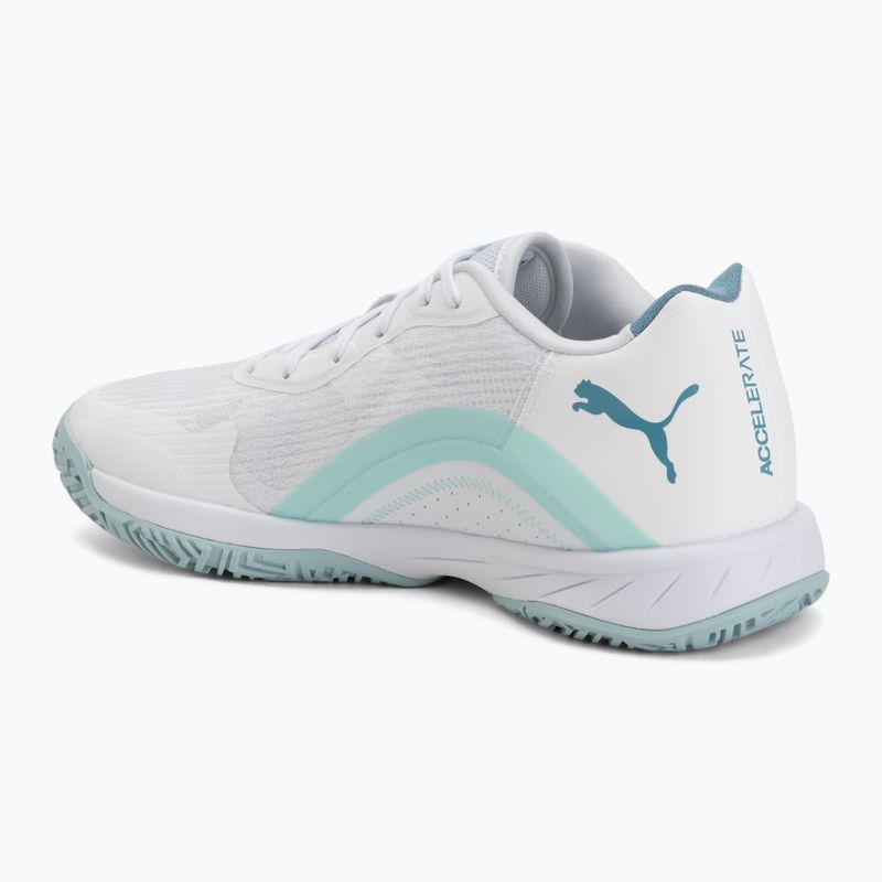 Handballschuhe PUMA Accelerate Pro 4 Game On puma white/baltic sea blue/fresh water 3