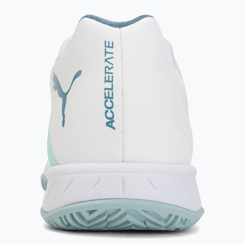 Handballschuhe PUMA Accelerate Pro 4 Game On puma white/baltic sea blue/fresh water 6