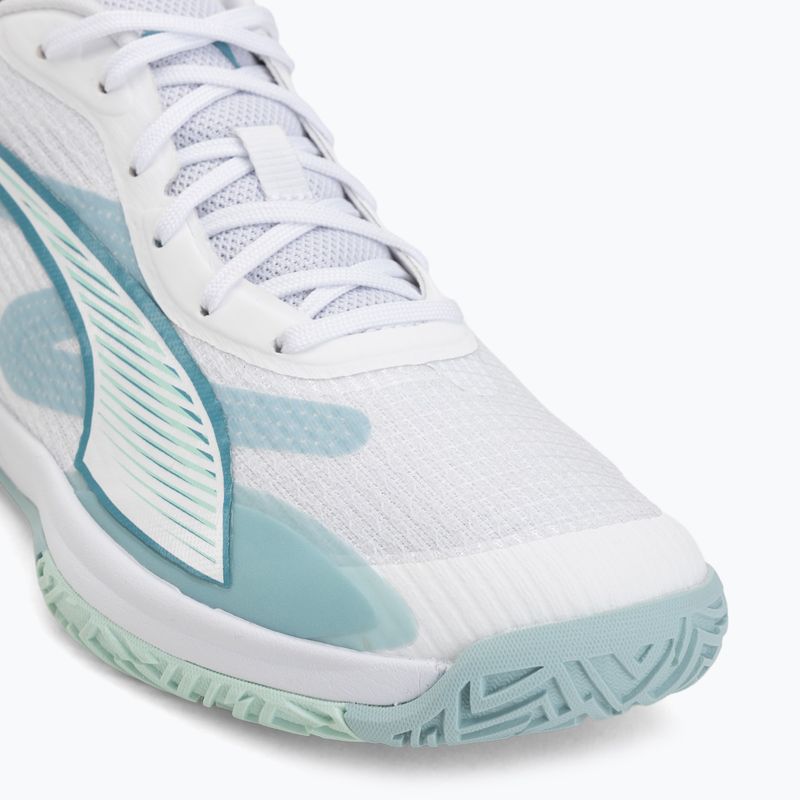 Handballschuhe PUMA Accelerate Pro 4 Game On puma white/baltic sea blue/fresh water 7