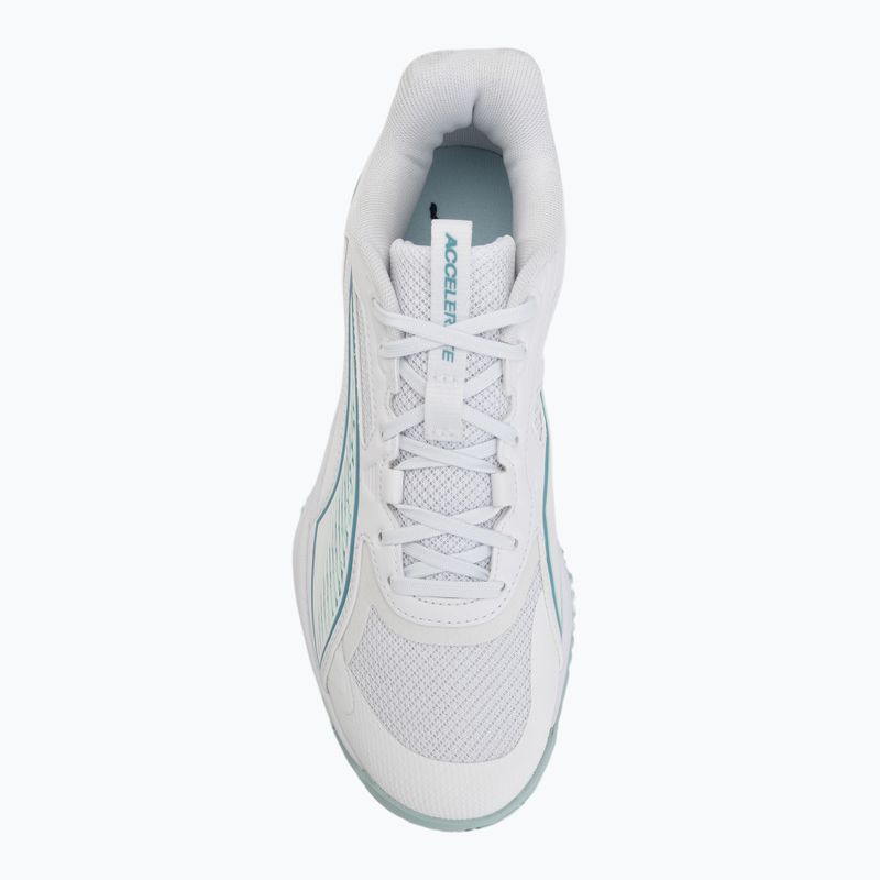 Handballschuhe PUMA Accelerate Pro 4 Game On puma white/baltic sea blue/fresh water 5