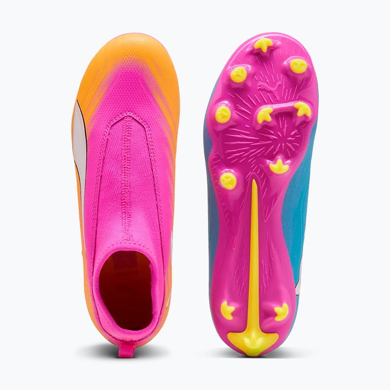 Kinder Fußballschuhe PUMA Ultra 6 Match+ LL FG/AG Jr poison pink/puma white/sun stream/bright aqua/puma black 4