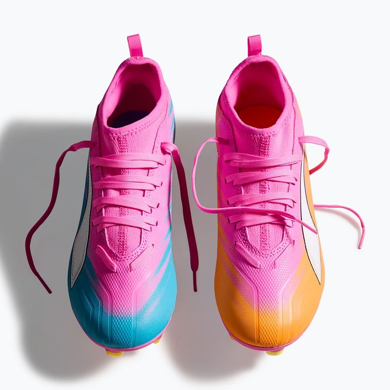 Kinder Fußballschuhe PUMA Ultra 6 Match FG/AG Jr poison pink/puma white/sun stream/bright aqua/puma black 6