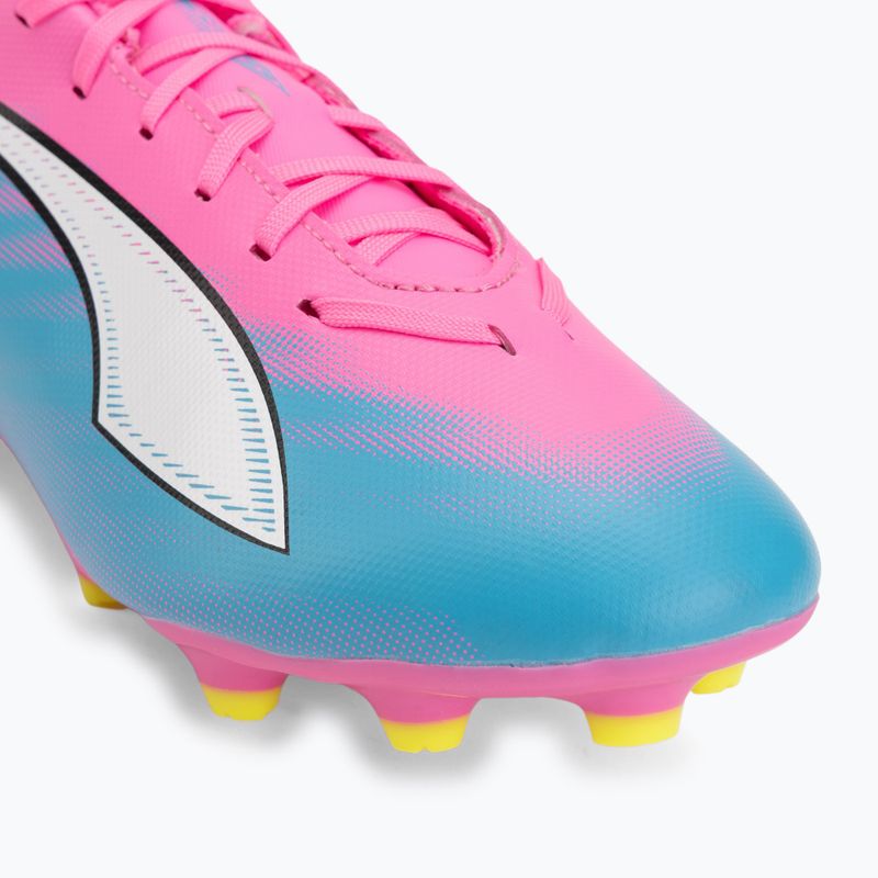 Kinder Fußballschuhe PUMA Ultra 6 Play FG/AG Jr poison pink/puma white/sun stream/bright aqua/puma black 7