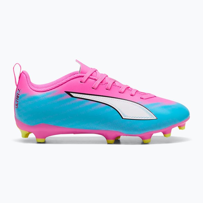 Kinder Fußballschuhe PUMA Ultra 6 Play FG/AG Jr poison pink/puma white/sun stream/bright aqua/puma black 3