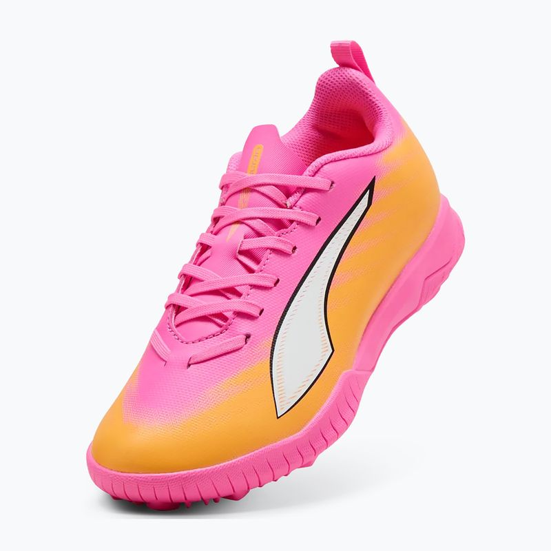Kinder Fußballschuhe PUMA Ultra 6 Play TT Jr poison pink/puma white/sun stream/bright aqua/puma black 3