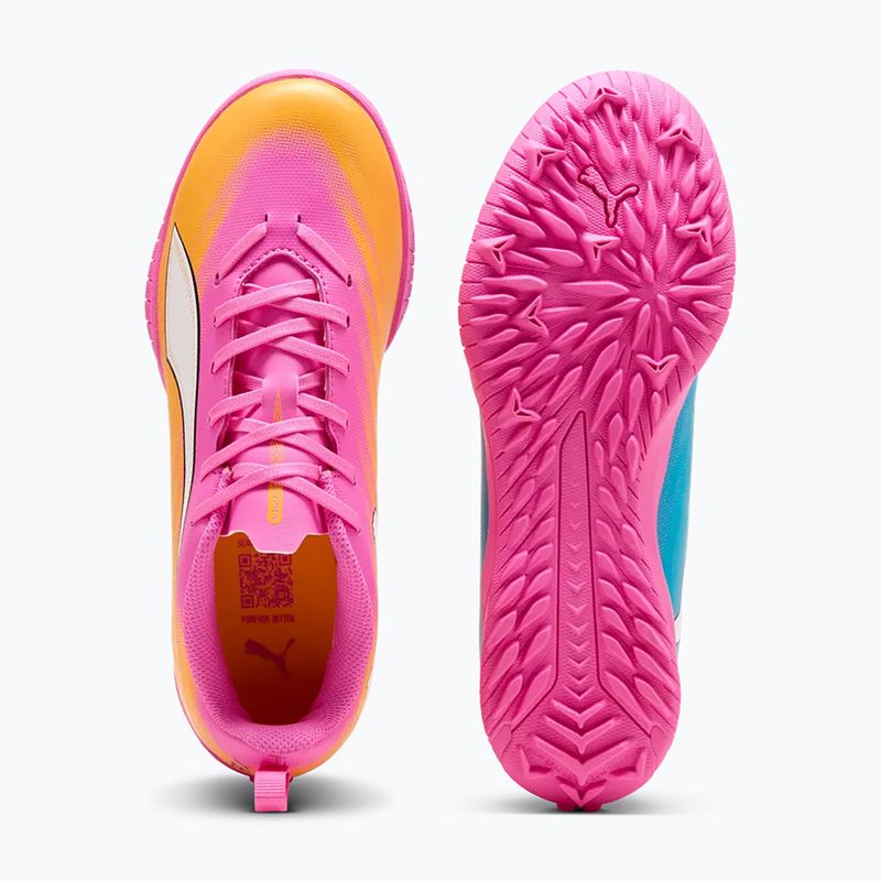 Kinder Fußballschuhe PUMA Ultra 6 Play TT Jr poison pink/puma white/sun stream/bright aqua/puma black 4